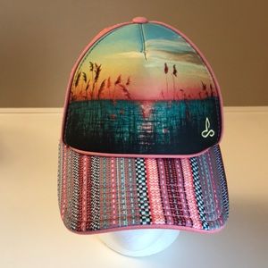 Prana baseball trucker hat adjustable peach